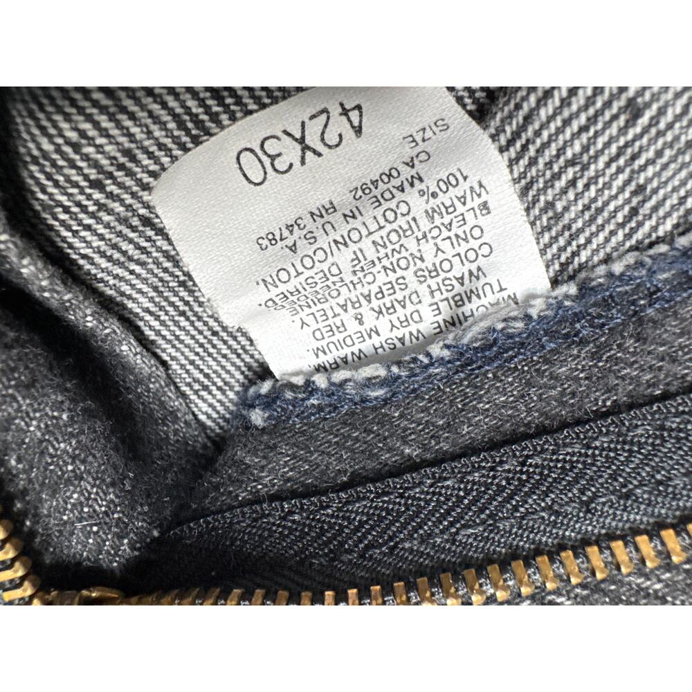 1990s Lee Black Denim Jeans USA Made 42x29 Vintage - Picture 8 of 11